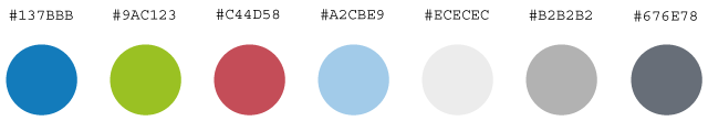 palette des couleurs utilisées pour les icônes